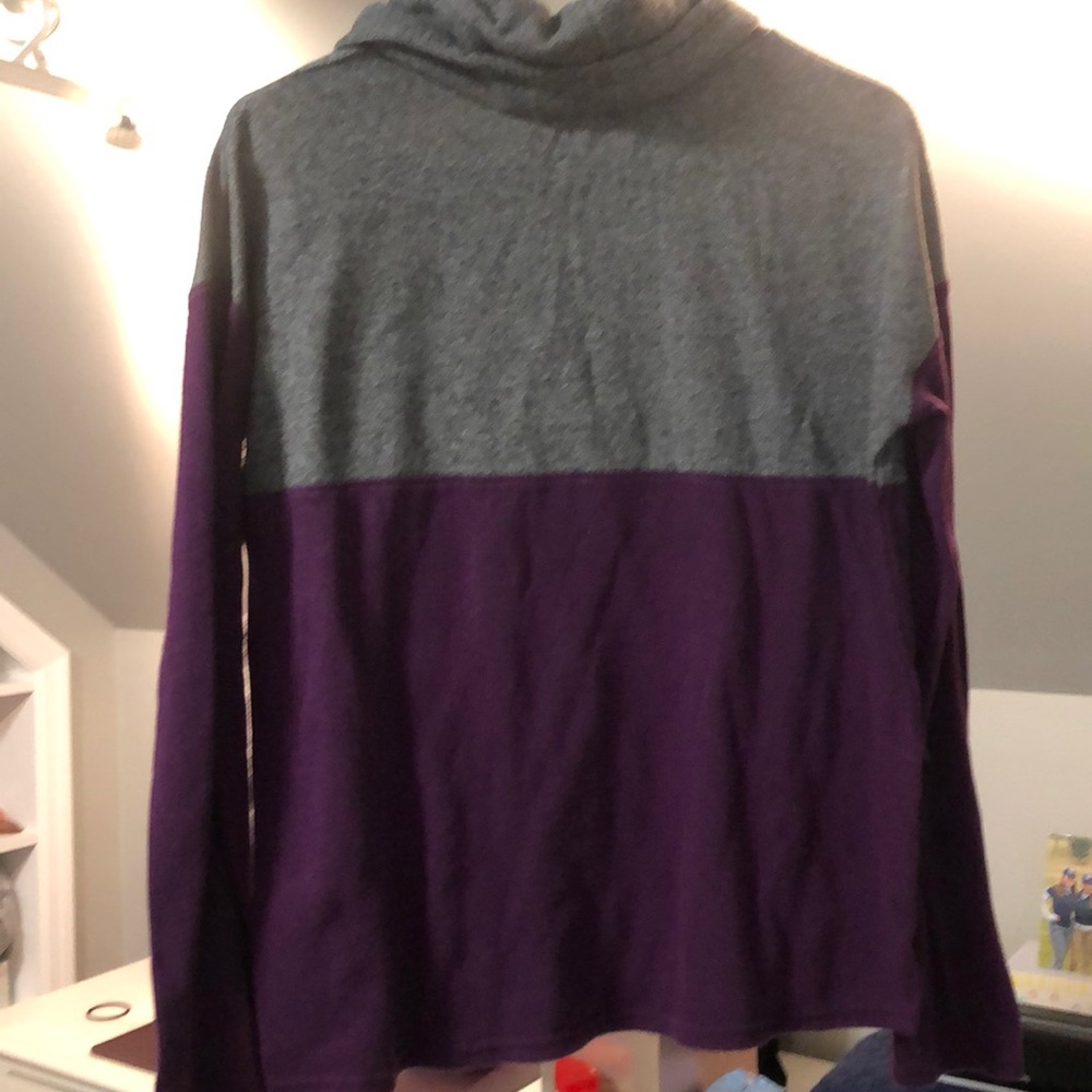 Cowl Neck Lightweight Sweatshirt - Picture 2 of 2